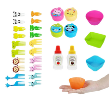 Charger l&#39;image dans la galerie, Pack moules à muffins réutilisables &amp; accessoires ludiques
